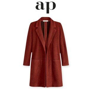 Adyson Parker Rust Women's Notched Collar Rock Duster XS Polyester Errand Jacket